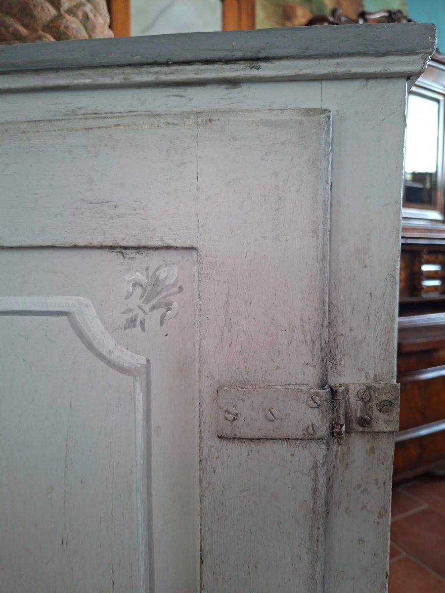  Credenza verticale ad un'anta Luigi XVI dipinta-photo-4