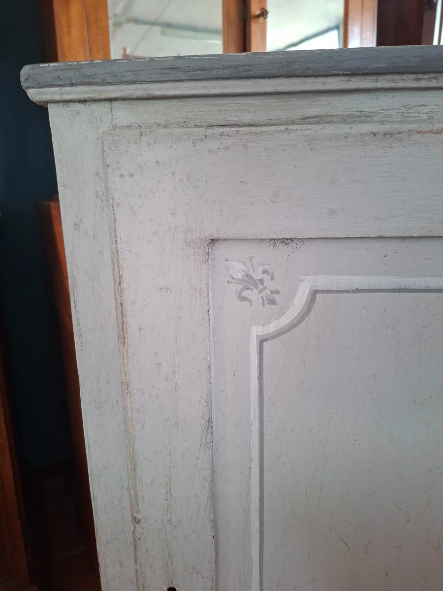  Credenza verticale ad un'anta Luigi XVI dipinta-photo-1