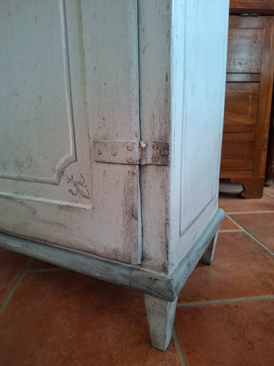  Credenza verticale ad un'anta Luigi XVI dipinta-photo-4