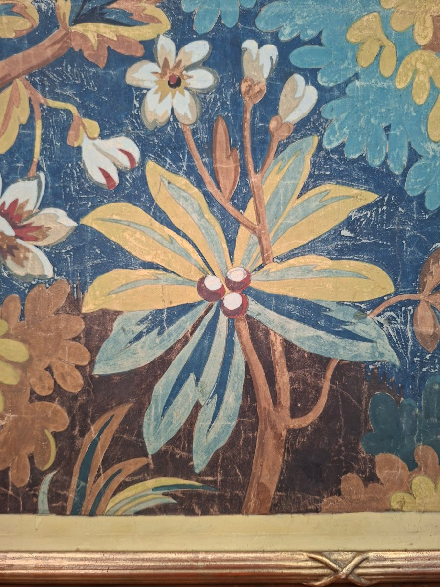 Pastello naturalista, fine '800, con cornice dorata-photo-5