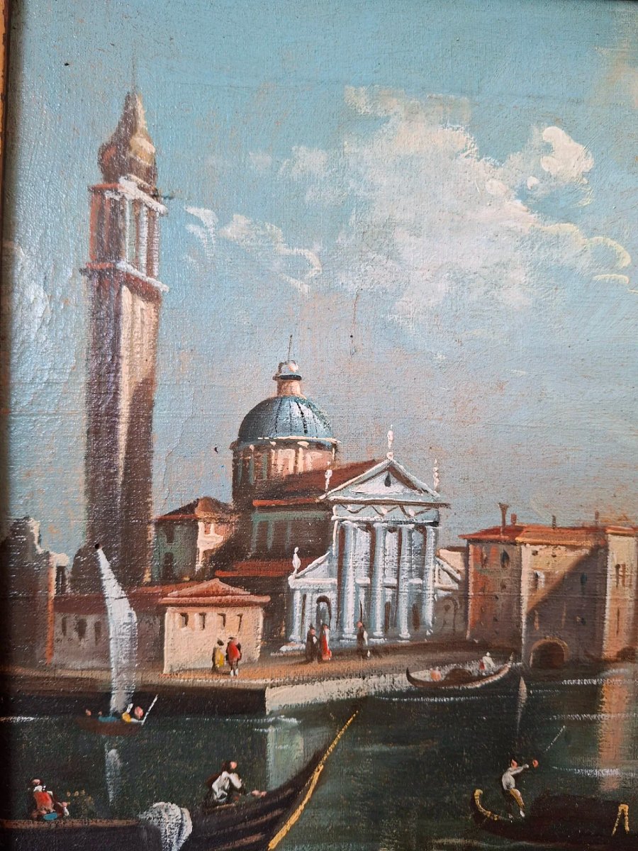 Venezia, olio su tela con cornice-photo-3