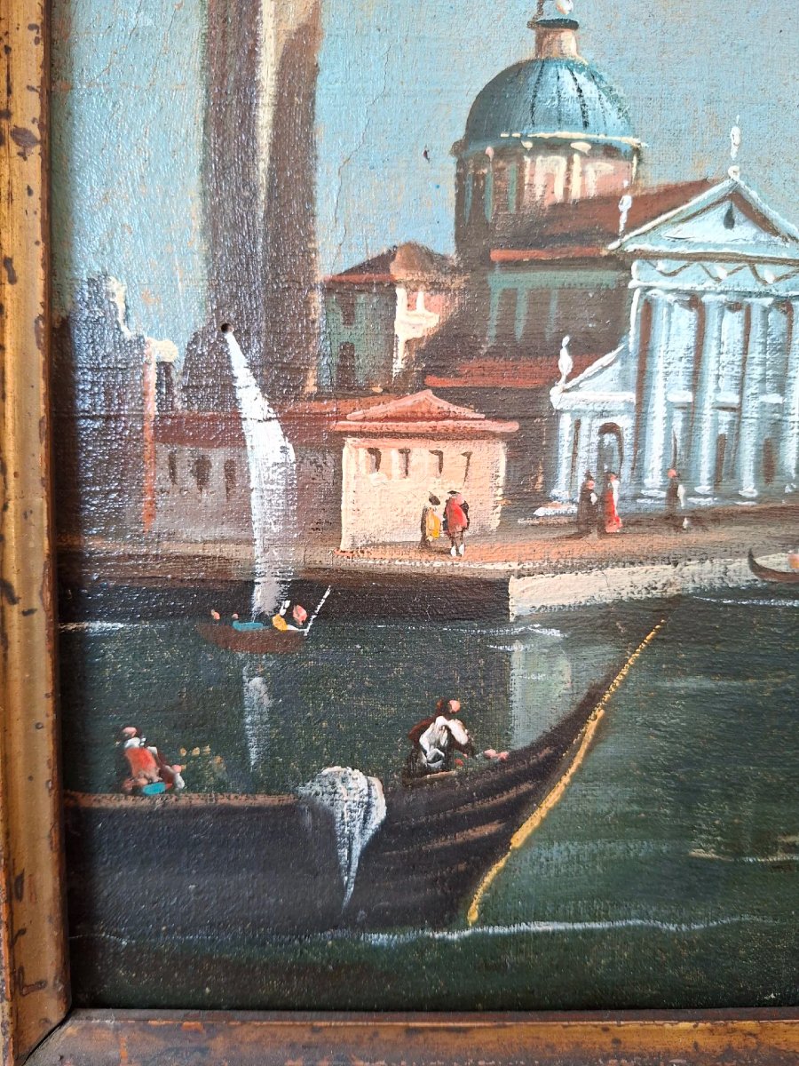 Venezia, olio su tela con cornice-photo-4