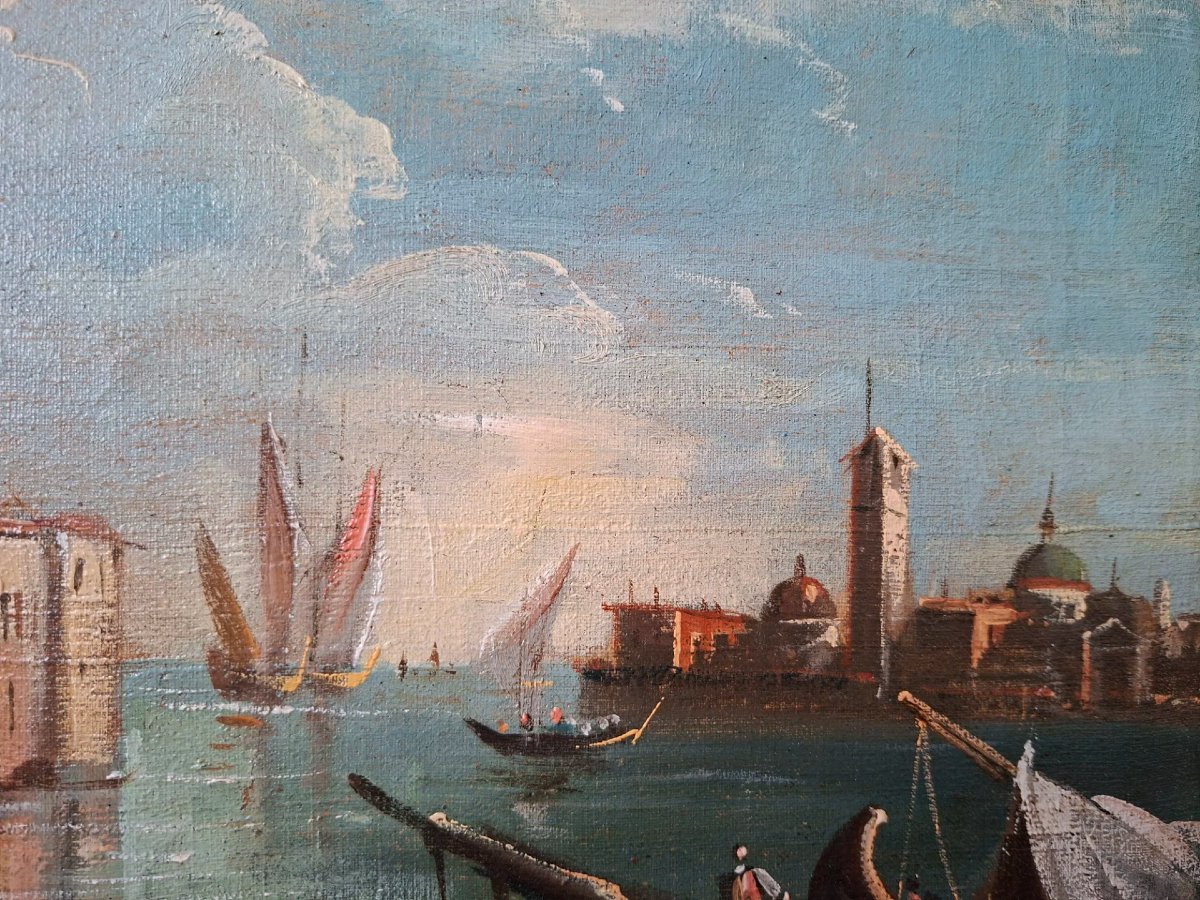 Venezia, olio su tela con cornice-photo-2