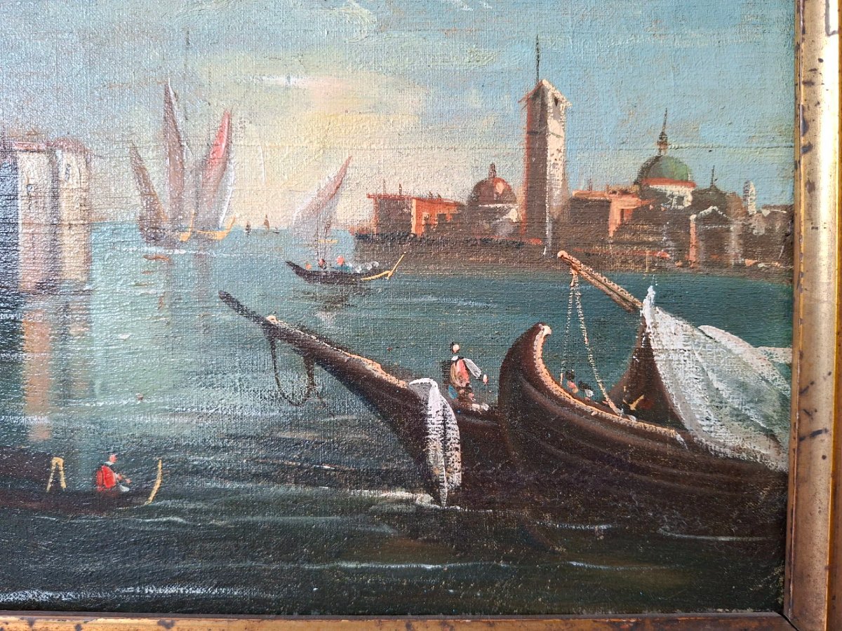Venezia, olio su tela con cornice-photo-3