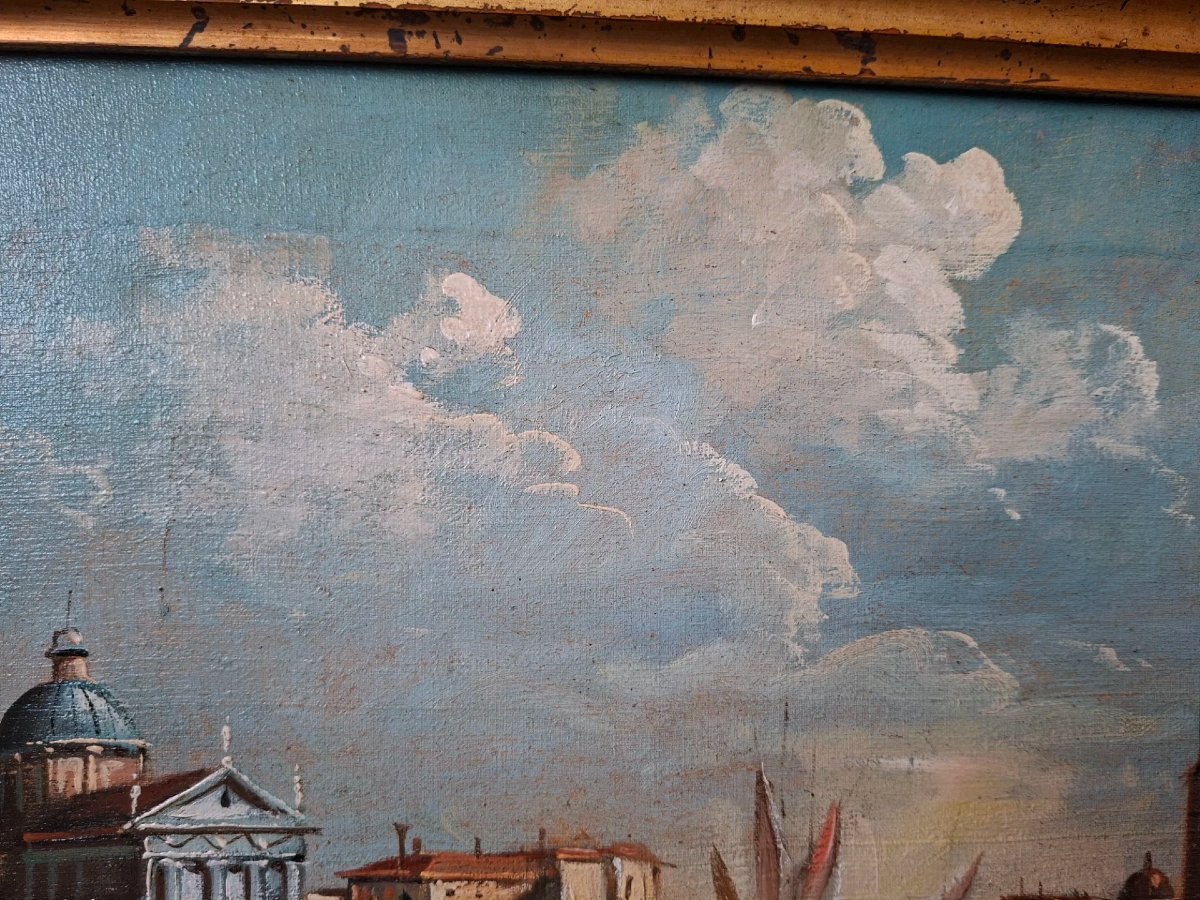 Venezia, olio su tela con cornice-photo-4