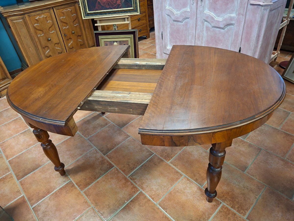 Tavolo ovale allungabile in noce-photo-3