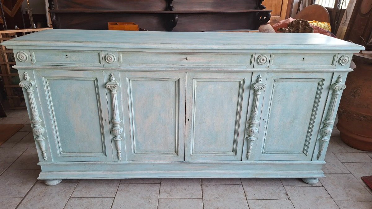 Credenza in stile Napoleone III a 4 ante-photo-2