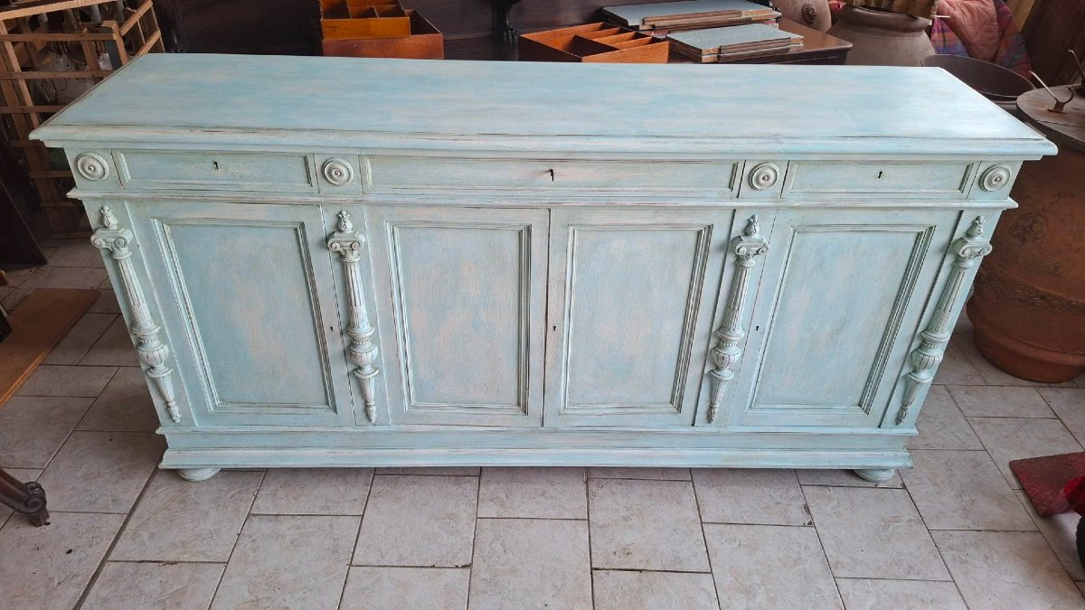 Credenza in stile Napoleone III a 4 ante-photo-3