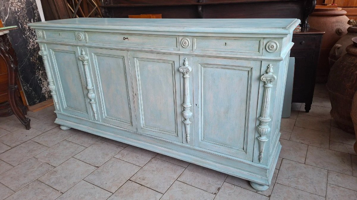 Credenza in stile Napoleone III a 4 ante-photo-4