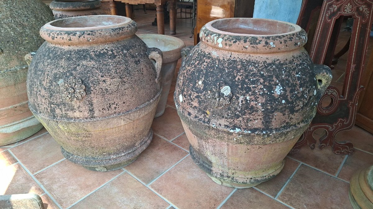 Coppia di orci in terracotta dell'Impruneta-photo-2