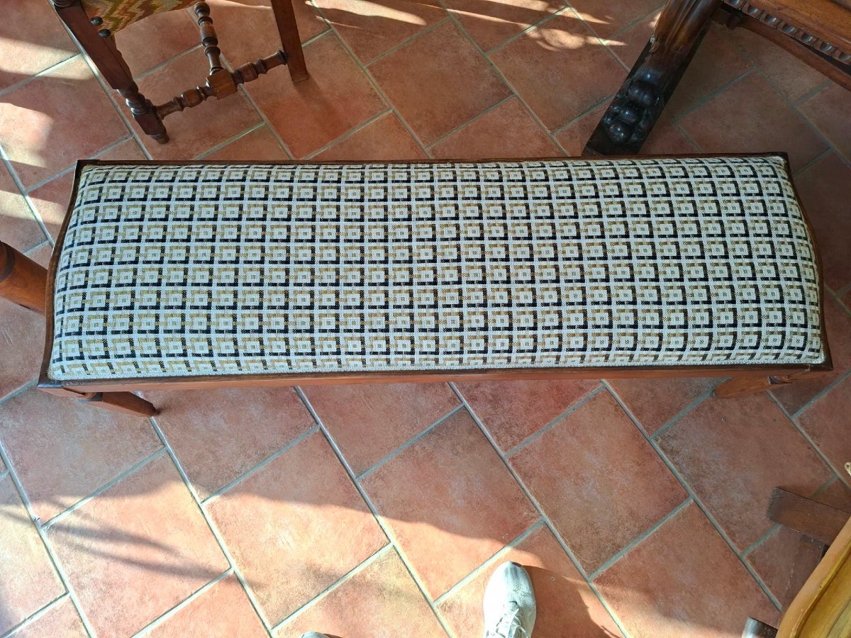 Panca in noce imbottita -photo-1