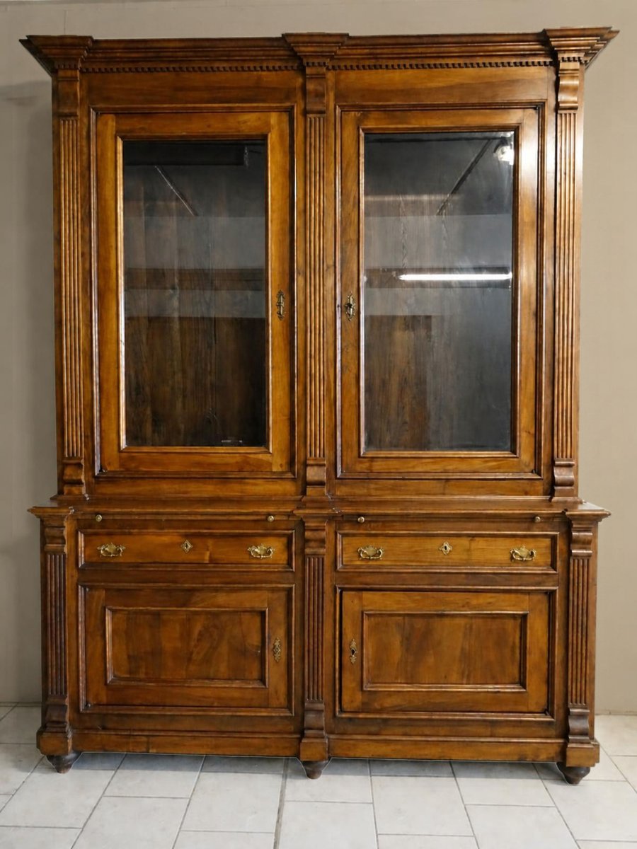 Credenza Libreria Luigi Filippo in Noce – Seconda Metà XIX Secolo-photo-2