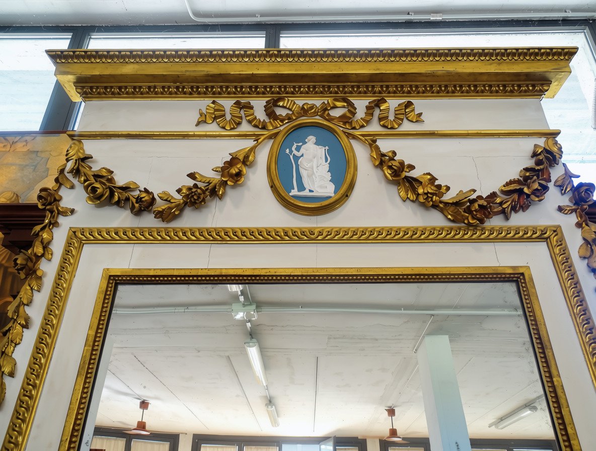 Specchiera da Palazzo Neoclassica in stile Luigi XVI-photo-3