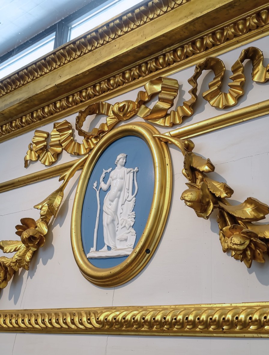 Specchiera da Palazzo Neoclassica in stile Luigi XVI-photo-4