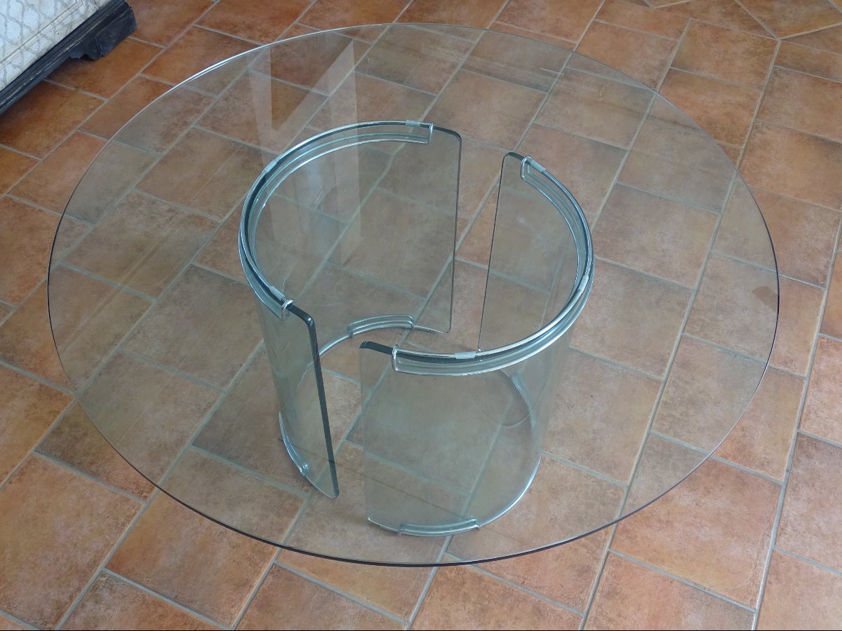 Tavolo "Adam" in cristallo – Luigi Massoni per Gallotti&Radice, 1971-photo-2