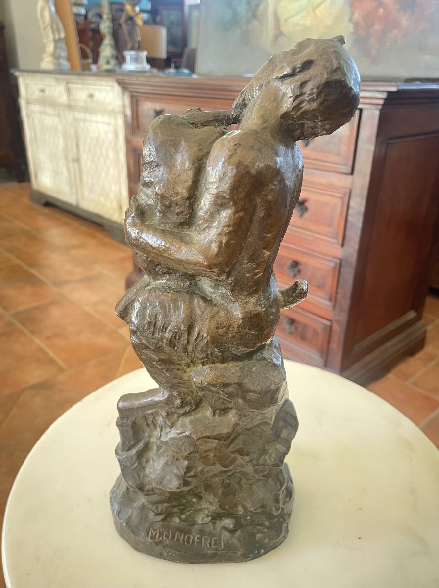 Scultura in Bronzo – Satiro con Cornamusa – Mihai Onofrei -photo-2