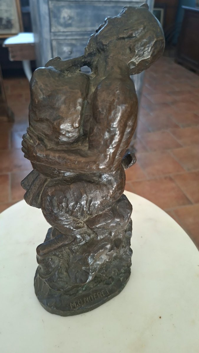 Scultura in Bronzo – Satiro con Cornamusa – Mihai Onofrei -photo-2