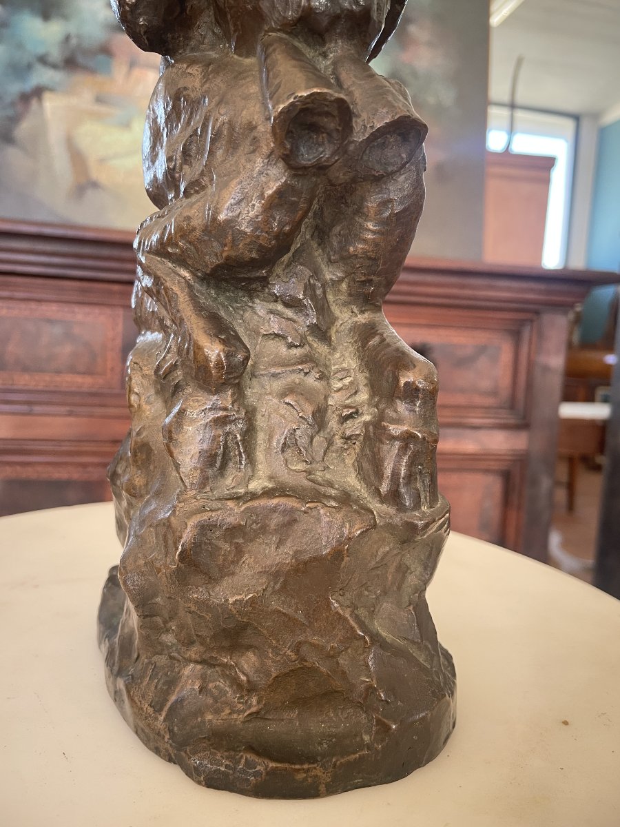 Scultura in Bronzo – Satiro con Cornamusa – Mihai Onofrei -photo-5