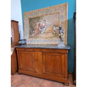 Meravigliosa grande credenza in noce filettata