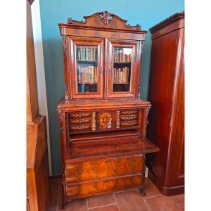 Troumeau olandese dell' Ottocento intarsiato