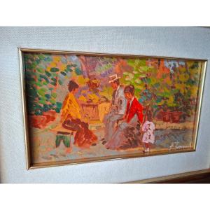 Ennio Formigli, olio su tavoletta