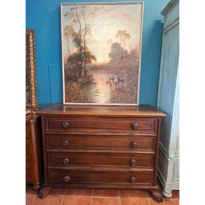 Comò in noce a 4 cassetti del '600