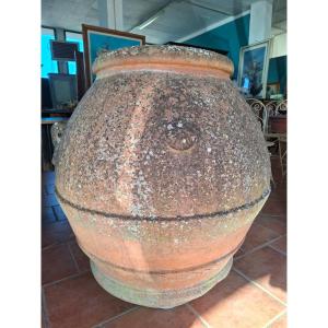 Orcio in terracotta dell'Impruneta dell'Ottocento