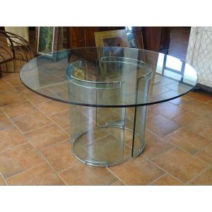 Tavolo "Adam" in cristallo – Luigi Massoni per Gallotti&Radice, 1971