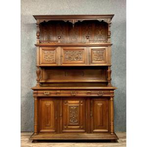 Gothic Renaissance Style Buffet 19th Century In Walnut 