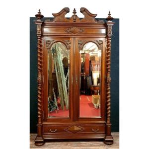 Renaissance Library Cabinet From Hunting Lodge In Walnut 