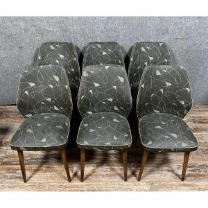 After Oswald Haerdtl: Series Of Six 60's Design Chairs