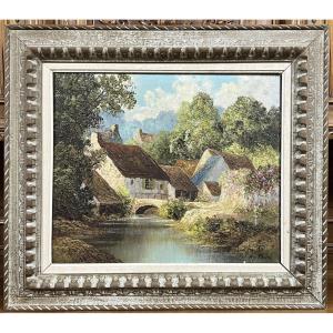 Hauck: Oil On Canvas Depicting The Surroundings Of Chevreuse