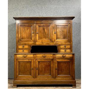 Louis Philippe Period Two-part Sideboard In Solid Oak 