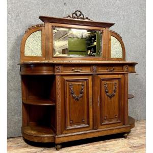 Louis XVI Half Moon Shaped Walnut Sideboard 