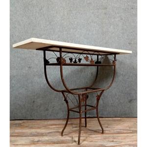 Art Deco Period Wrought Iron Console