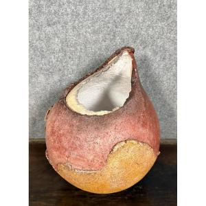 Polychrome Ceramic Sculpture Free Form 1970s