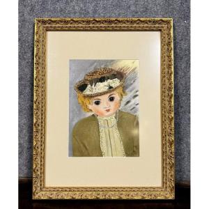 Art Deco Period Painting / Watercolor Circa 1930