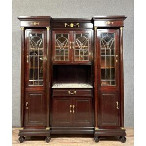 Empire Style Mahogany And Gilt Bronze Display Cabinet (b)  