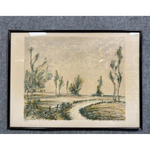 Steinlen: Signed And Numbered Color Lithograph Painting 