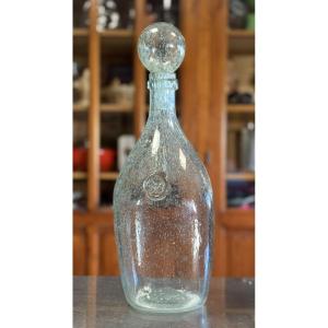 Biot: Very Large Bubble Glass Bottle 