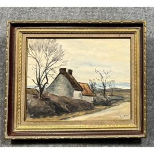 Guillermin M.: Oil On Panel Countryside Landscape