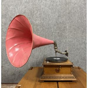 Antique Gramophone From The Musica Paris Brand, Napoleon III Period