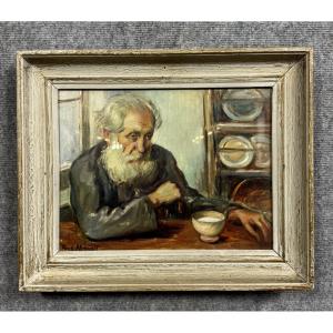 Roux Abougit: Oil Painting On Canvas