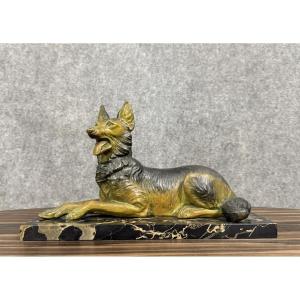 After Charles Paillet: Spelter Sculpture With Double Patina, Art Deco Period