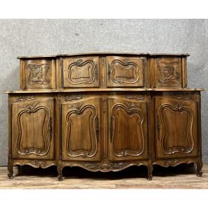 Monumental Provençal Sideboard With Sliding Louis XV Style Sideboards