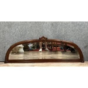 Very Large Louis XVI Style Half Moon Mirror In Mahogany