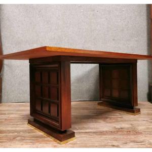 Desk Or Conference Table After Charles Dudouyt, Art Deco Period 