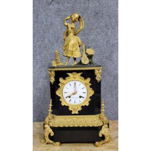 Napoleon III Period Marble And Bronze Clock Circa 1850