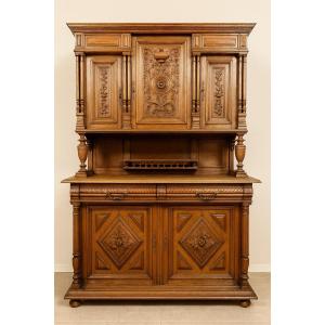 Renaissance Style Oak Sideboard By Picard In Paris