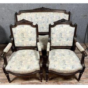 Louis XVI Style Living Room In Rosewood And Gilding Circa 1850